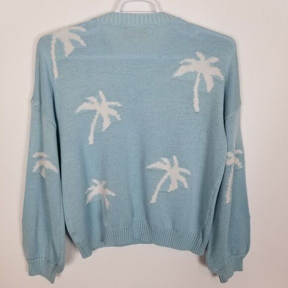 Judith March Women Bride Beachy Blue Sweater Size L Pullover Event Vaca - Picture 2 of 4